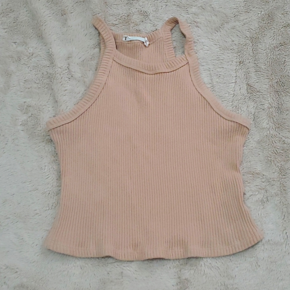 Cotton Ribbed Crop Tank - Picture 2 of 2